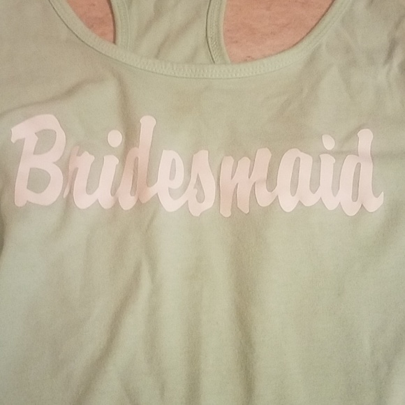 Bridesmaid Graphic Tank Top | XL | Aqua Blue - Picture 5 of 7